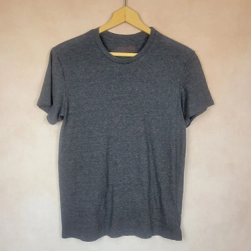 True Religion Gray Short Sleeve T-shirt Logo Print Size Small